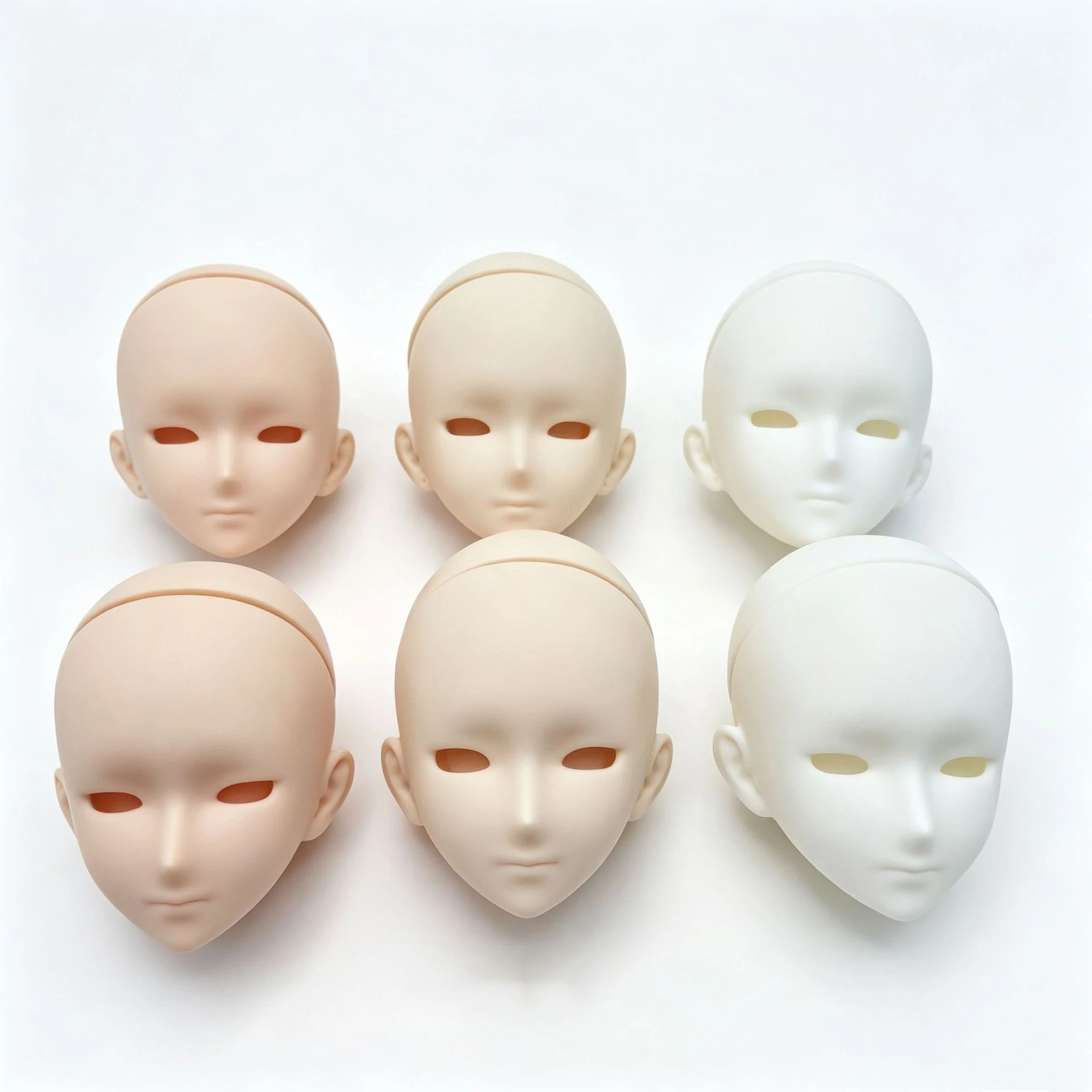 1/4 BJD Doll Head Accessories Normal/White/Pink Skin Ark Open‑head DIY Practice Hand-Painted Make-up 1/4  BJD Doll Model Head