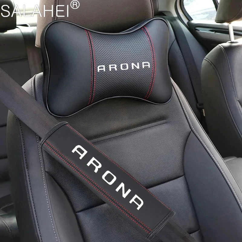 For Seat Leon Ibiza Ateca Arona Cordoba Toledo Altea Alhambra Arosa Exeo Mii Tarraco Car Head Neck Pillow Seat Belt Shoulder Pad