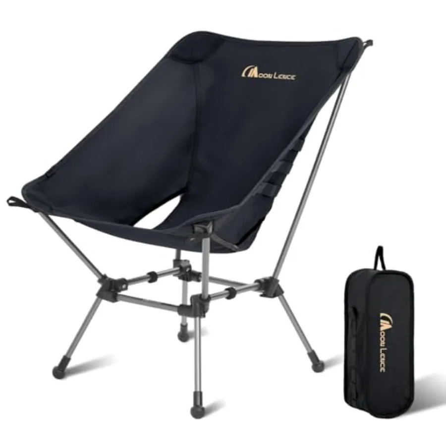

Portable Camping Chair Plus, Larger and Roomier, Compact and Lightweight Still, Folding Chair for Backpacking and Hiking, 330Lb