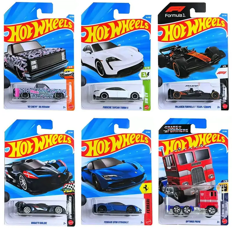 Mattel Original New Product 2026B Hot Wheels Alloy Mini Sports Car Track Mclaren F1 Team Ferrari Optimus Prime Bugatti 26B Die-Cast Toy Collectible Vehicle Holiday Birthday Gift Brand New Packaging