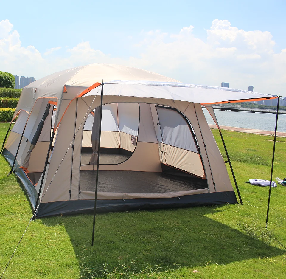 

8 Persons Large Automatic Instant Outdoor Camping Tent,Large 2 Rooms 1 Living Room Family Camping Tent Hot Salecustom