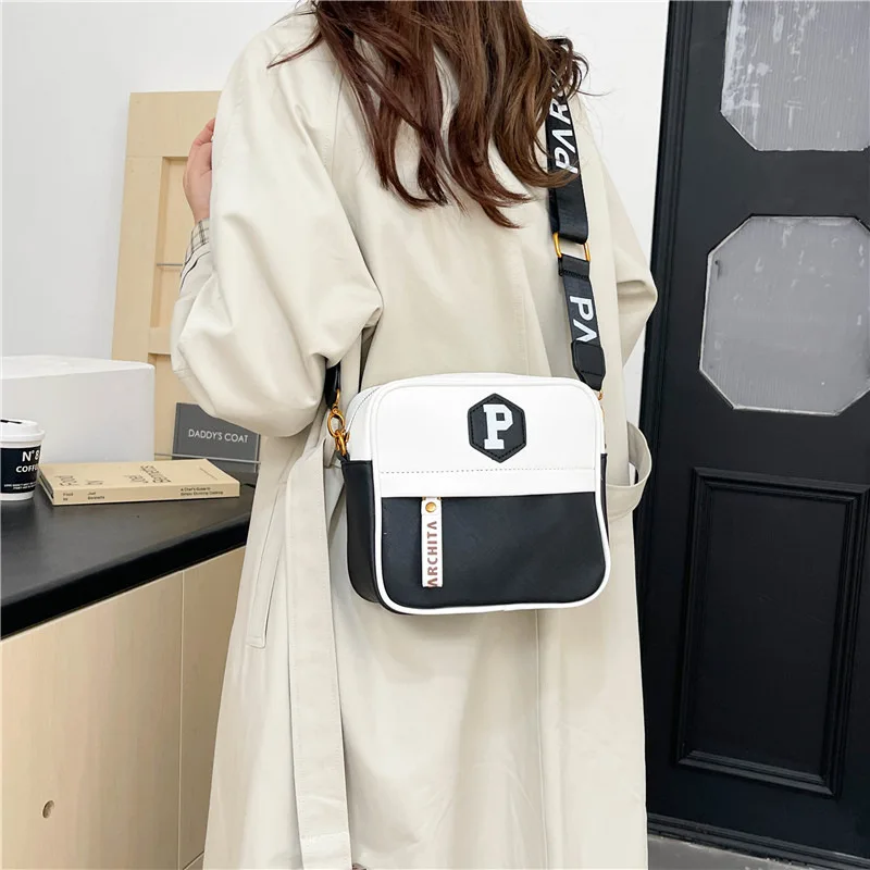 

‌2025 Women's Large Capacity Square Bag - Trendy PU Letter Messenger Purse, Adjustable Strap for Work/Casual/Travel