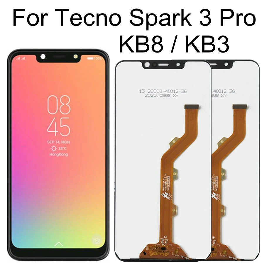 6.2 LCD For Tecno Spark 3 Pro KB8 KB3 LCD Display Touch Screen Digitizer Assembly Replacement For Spark 3Pro LCD Display