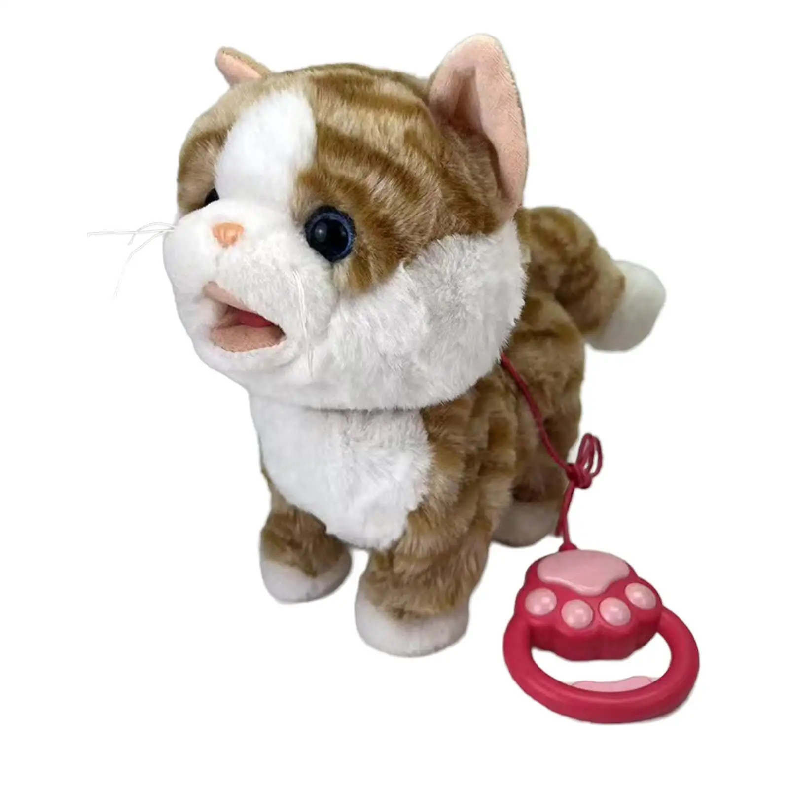 لعبة قطة كهربائية جميلة من القطيفة لصالح الحفلات للأطفال الصغار لعبة هدية عيد ميلاد نمط أ
