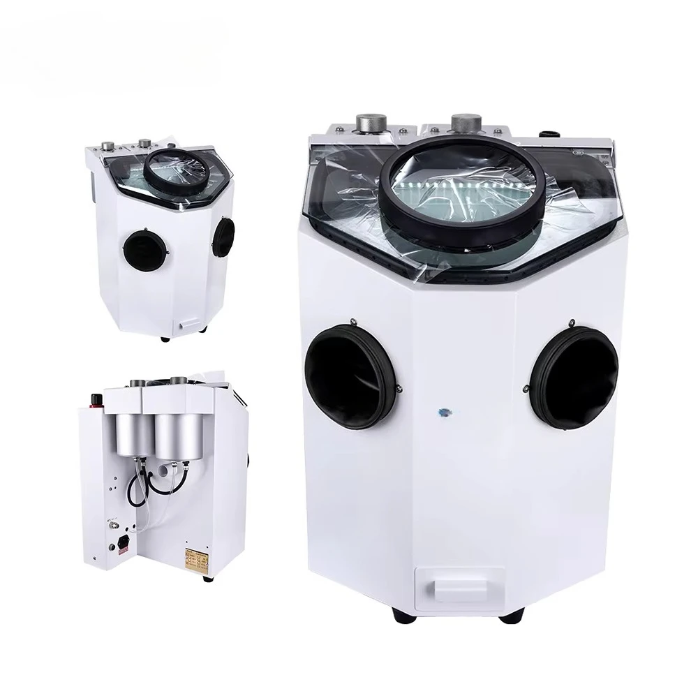 Recyclable Sand Circulation Dental Lab Double Pen Sand Blaster with Silicon Carbide Nozzle