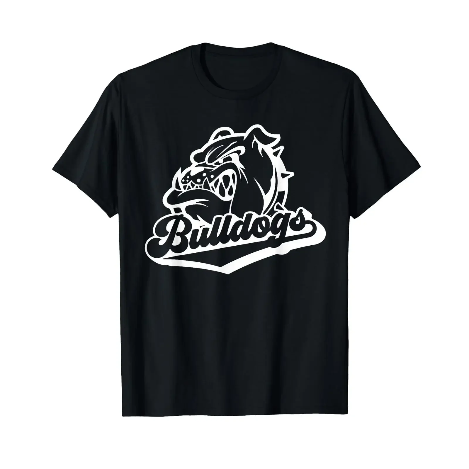 T-shirt Bulldog Pride vintage délavé unisexe, élégant et décontracté, idéal pour le quotidien, avec logo mascotte de l'école Bulldoggs pour les jours de match