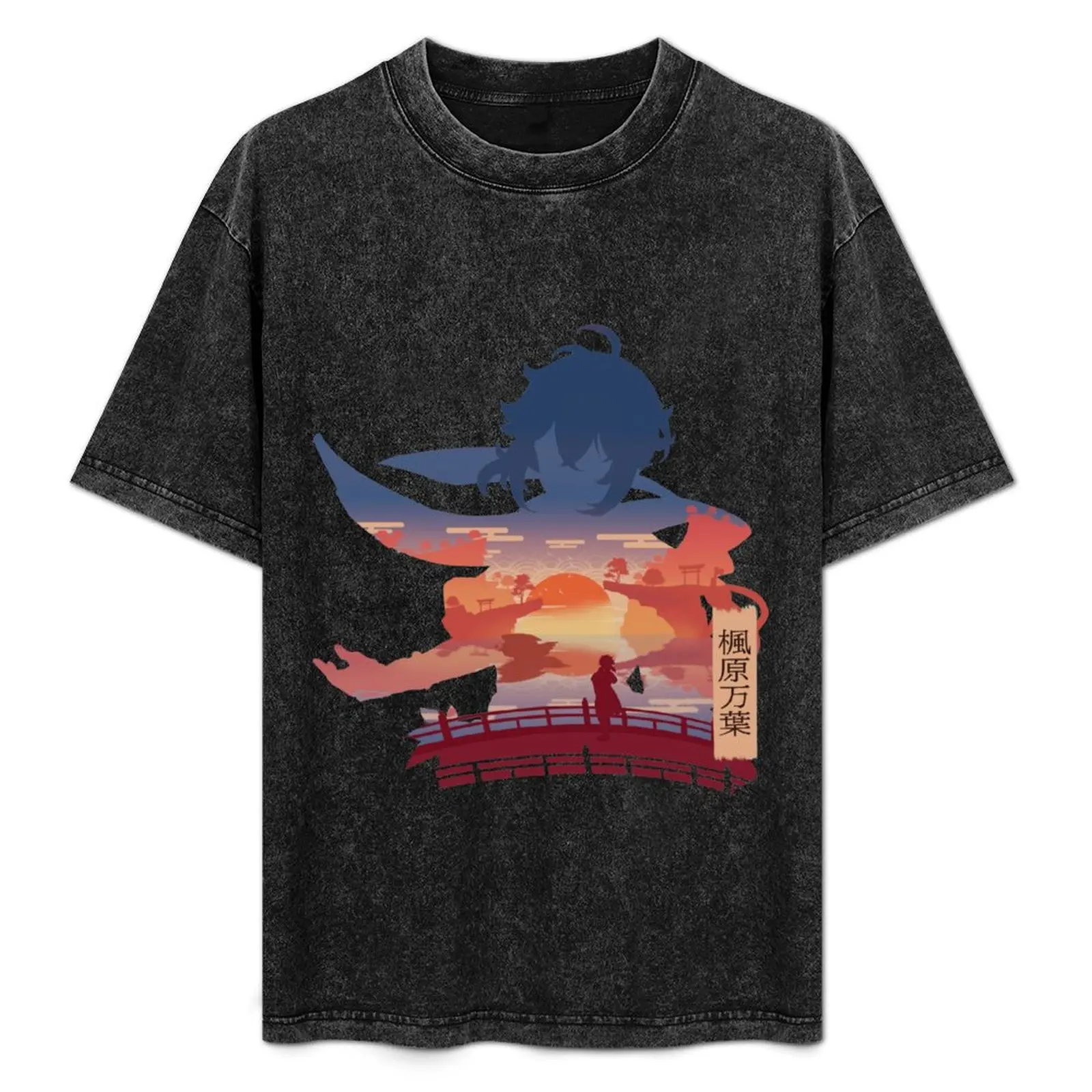 

Kaedehara Kazuha Vision T-Shirt Art Pattern Printed Casual Top