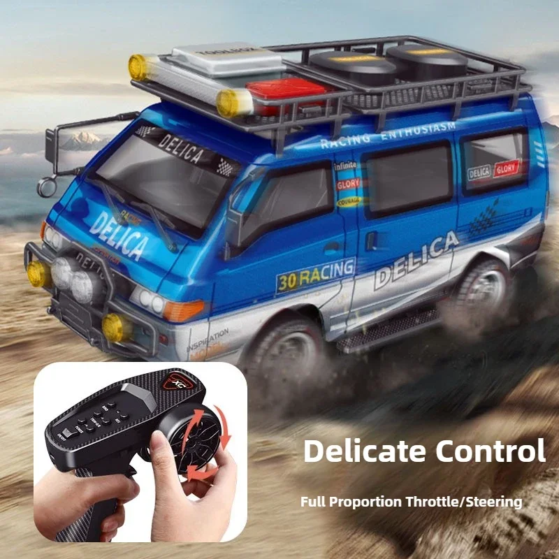 

Delica 1:24 Full Size 2.4G RC Car 2WD/4WD Equipped With Remotely Controllable Lights Simulating A Mitsubishi Car Model