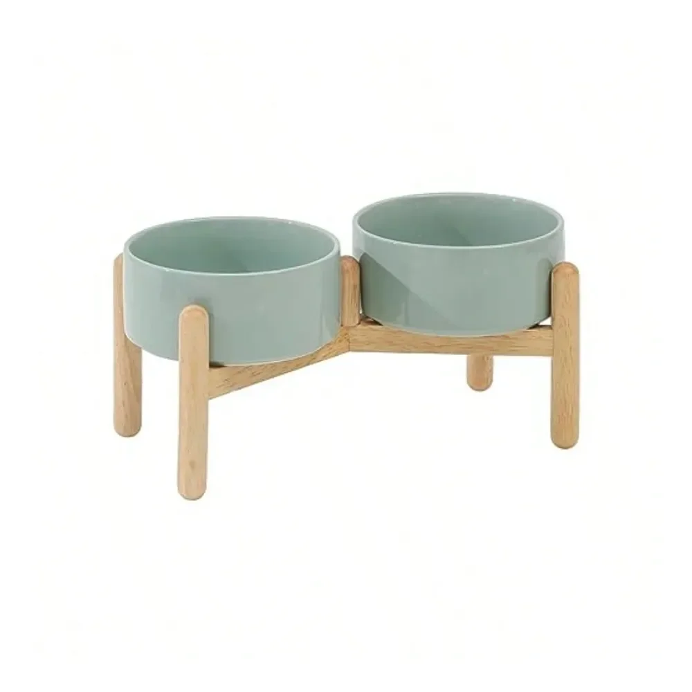 

Dog Bowl Dog Supplies6.1inch Raised Dog Bowl With Stand For Small And Medium Breed Dog Dish Pet Food And Water Bowl Double Bowl