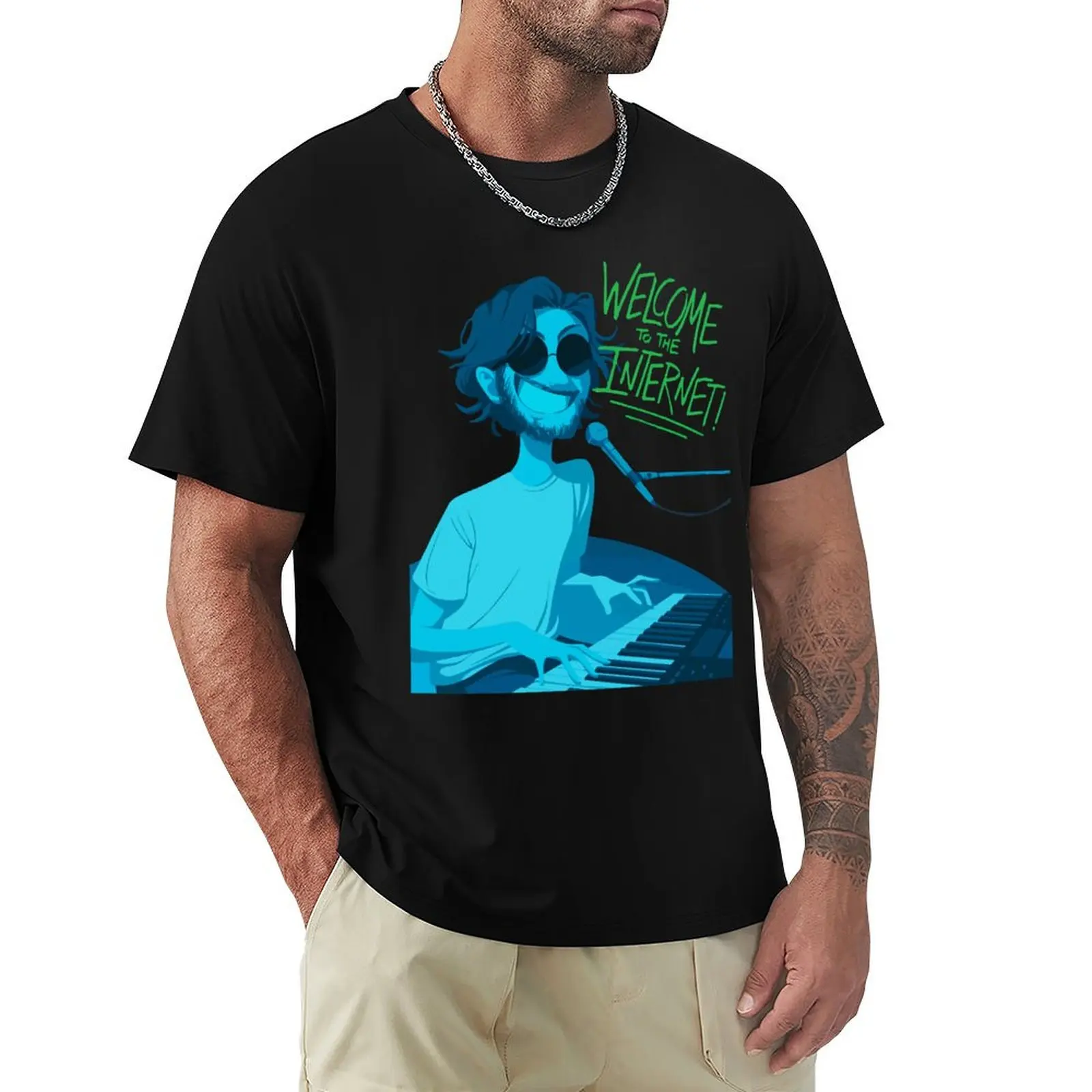 

Birthday Team Bo Burnham - Retro Welcome To Internet The Great Retro T-Shirt Blouse blue archive black t-shirts for men