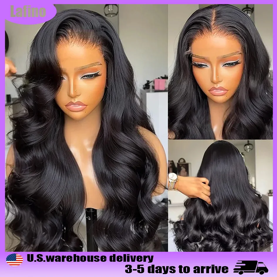 

Lafino 200% Density 40 Inch Body Wave Lace Front Wig 13x6 Loose Body Wave 13x4 Lace Front Wig Human Hair Black Wig Brazilian