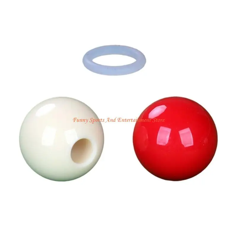 C4DE Tragbarer Billard-Queueball mit Loch, Snooker-Trainingsball, perforierter Billardschläger-Übungsgerät, Zielhelfer – Detail 8