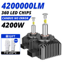 LED D1S D3S LED Car Headlight Bulbs 360 Canbus D2S D5S D1R D2R D3R Xenon Bulb Turbo Car Lamps Plug And Play 4200W