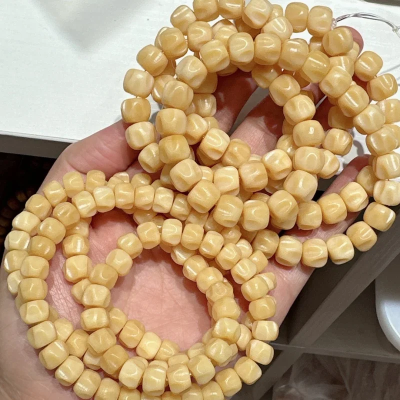 Wholesale Tibetan Oily Ox Bone 108 Beads Passion Fruit Seed Bracelet Ornament Ox Bone Camel Bone Cacumen Platycladi