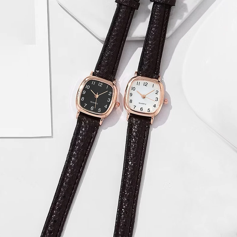 Square Belt Literary Retro Women's Watch Korean Fashion Quartz Watches Versatile Korean Daily Wristwatches Simple Luxury Reloj