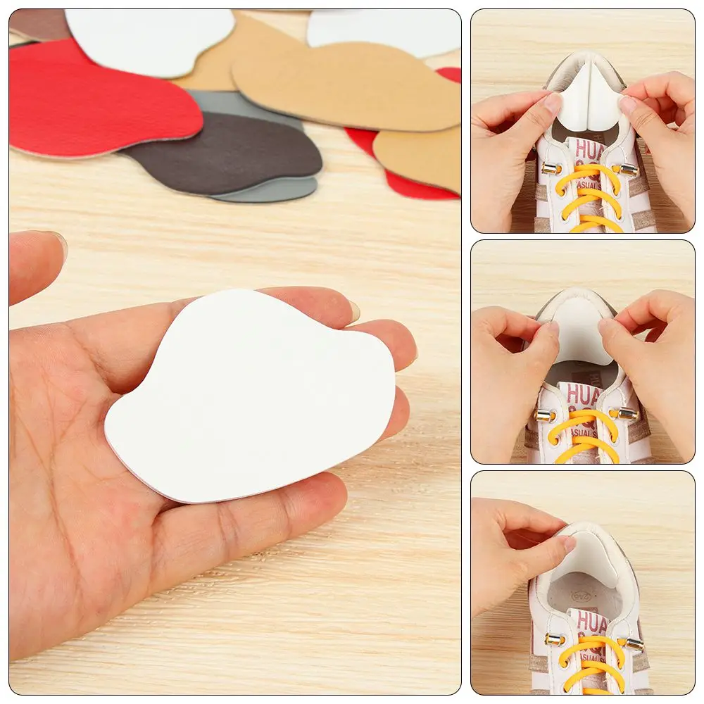 2Pairs Fashion Foot Care Cobbler Sneaker Lined Patch Shoe Boot Pad Shoes Hole Sticker Heel Repair Subsidy