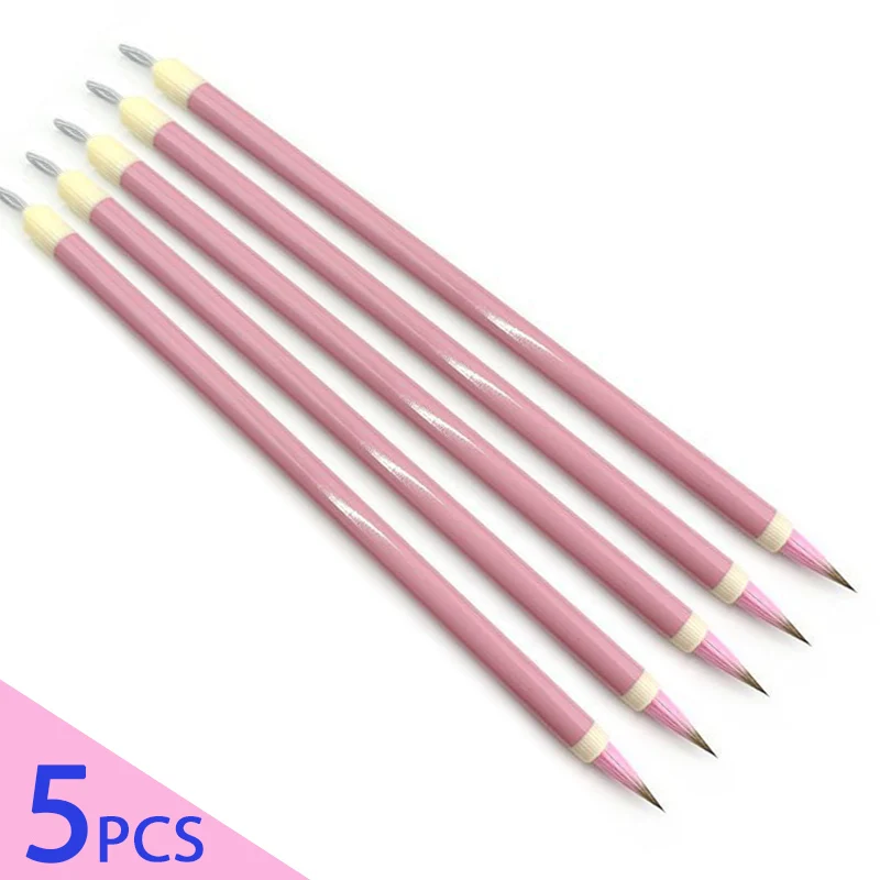 

5Pcs Feminine Calligraphy Brushes Woman Wolf Weasel Hair Writing Brush Chinese Traditional Painting Brush Regular Script Pens