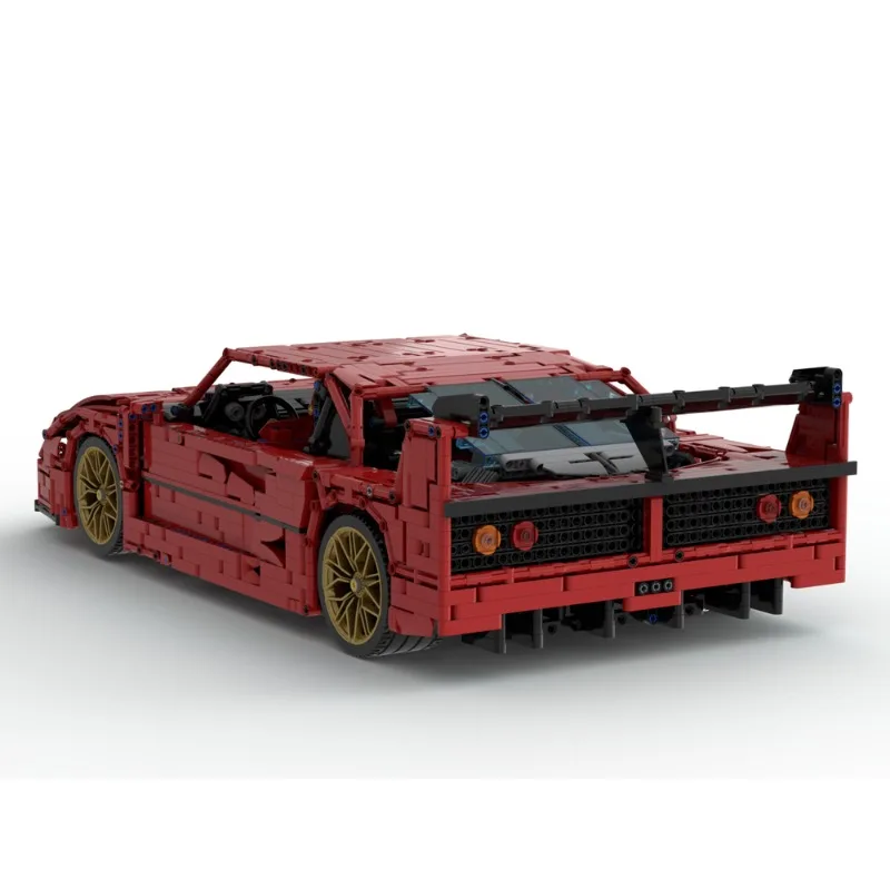 4409PCS MOC Red Classic Supercar Technic Building Blocks Model DIY Assembly Adult Collectible Sports Car Display Gifts