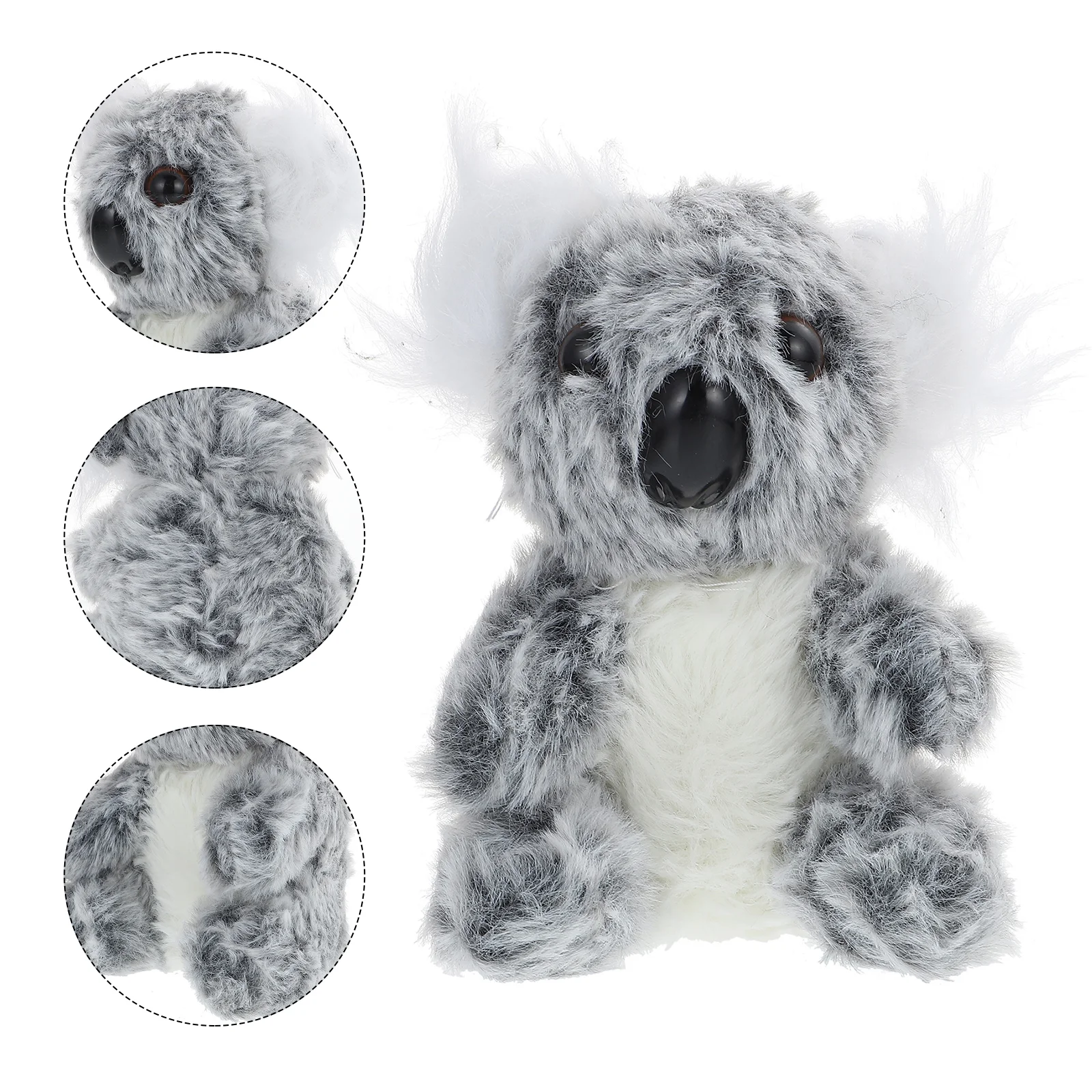 Adorable Simulation Koala Funny Cartoon Children Toy for Home Office Decoration Birthday Gift (Grey, 13cm)