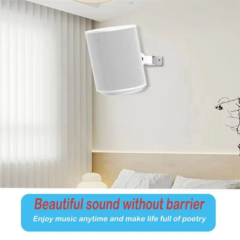 【마지막 기회!】Sonos Era 100용 벽걸이 브래킷 2개, 무선 스피커 공간 절약형 스마트 홈 금속 벽 스탠드 홀더