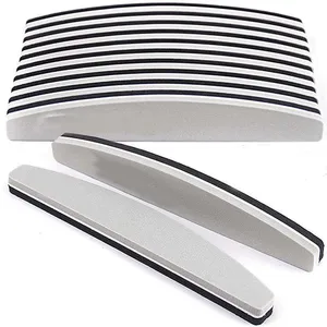 Set von 5 Schwammnagelschleifpapier, Grau/Schwarz, für Emaille, Gel, Schleifen, Manikürewerkzeuge, 180/240 8 Hauptschwammverkäufe Lima 240 - №1