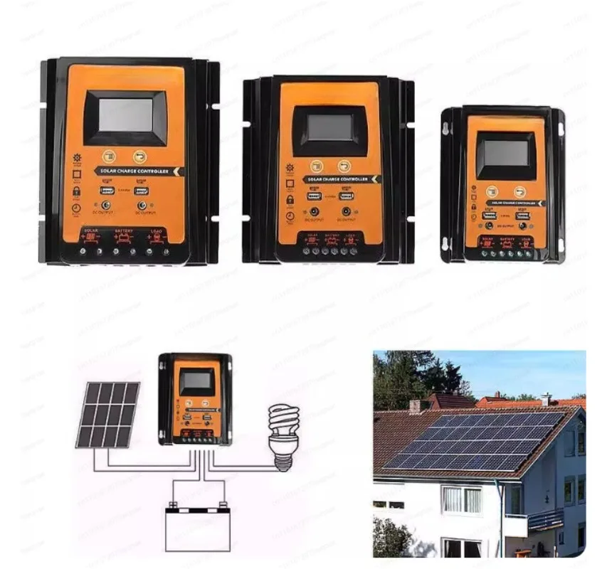 0A 50A 70A جهاز التحكم بالطاقة الشمسية 12V24V بطارية متوافقة مع شاحن الطاقة الشمسية #3