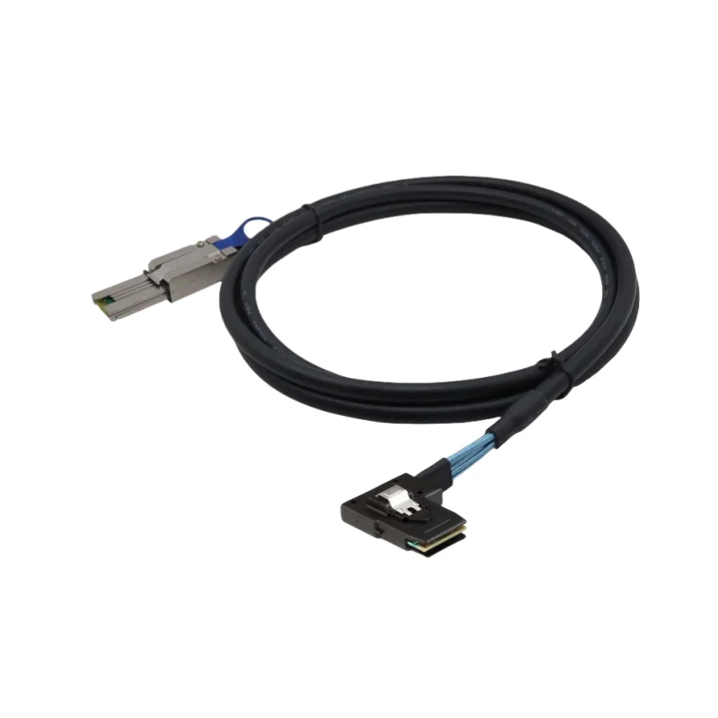 Mini SAS SFF-8087 Left Bend To SFF-8088 High Speed 6G Server External Cable 300V DC Voltage Resistance Durable Low Power