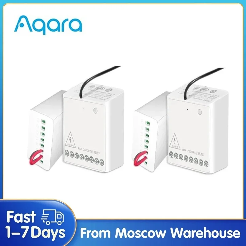 Aqara Relay Two-way Control Module Wireless Zigbee Controller 2 Channels Smart Light Control Switch Mi Home HomeK APP