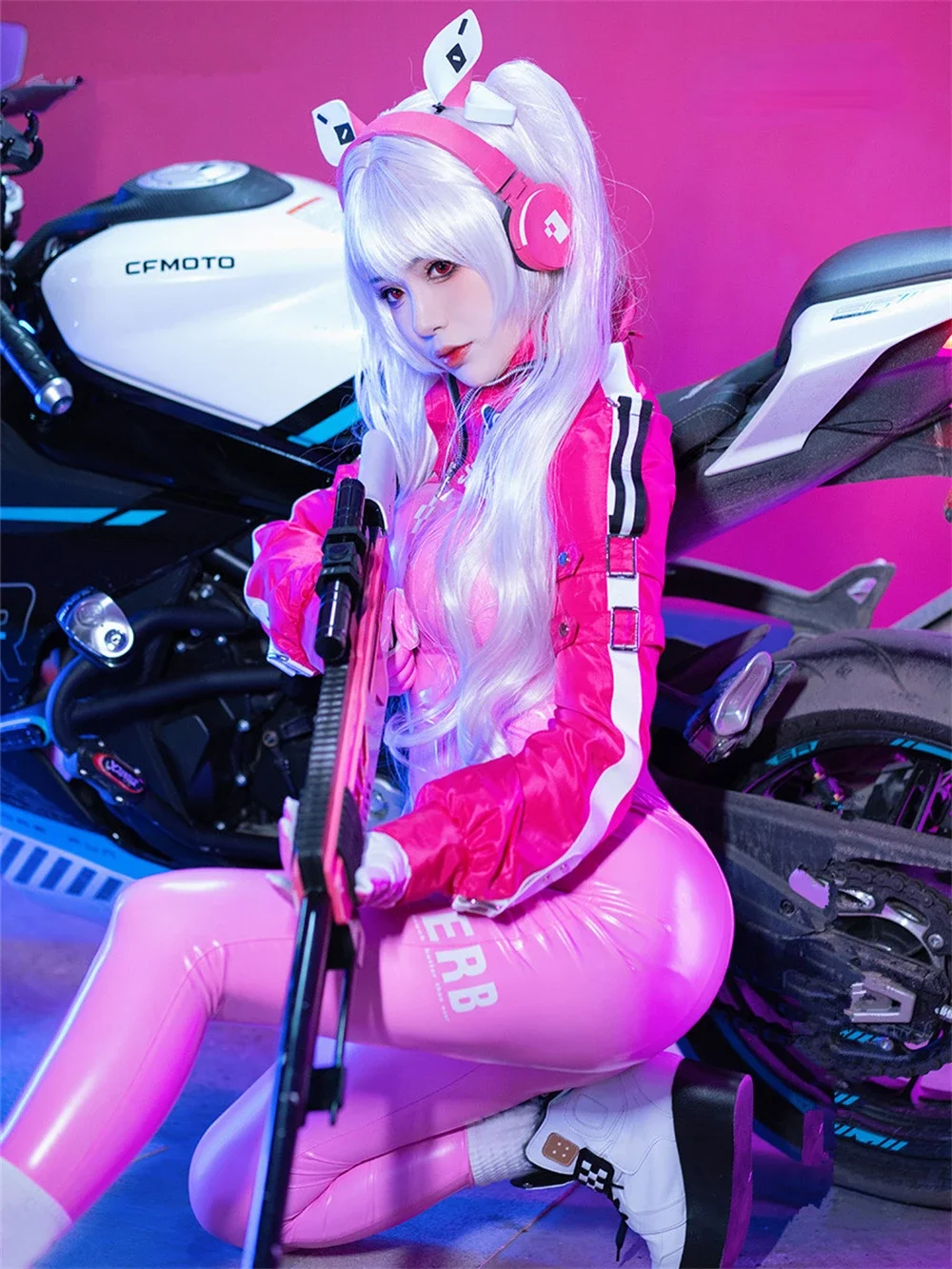 

Game NIKKE：The Goddess of Victory SR Alice Cosplay Costume Woman Pink Jumpsuits Sexy Cosplay