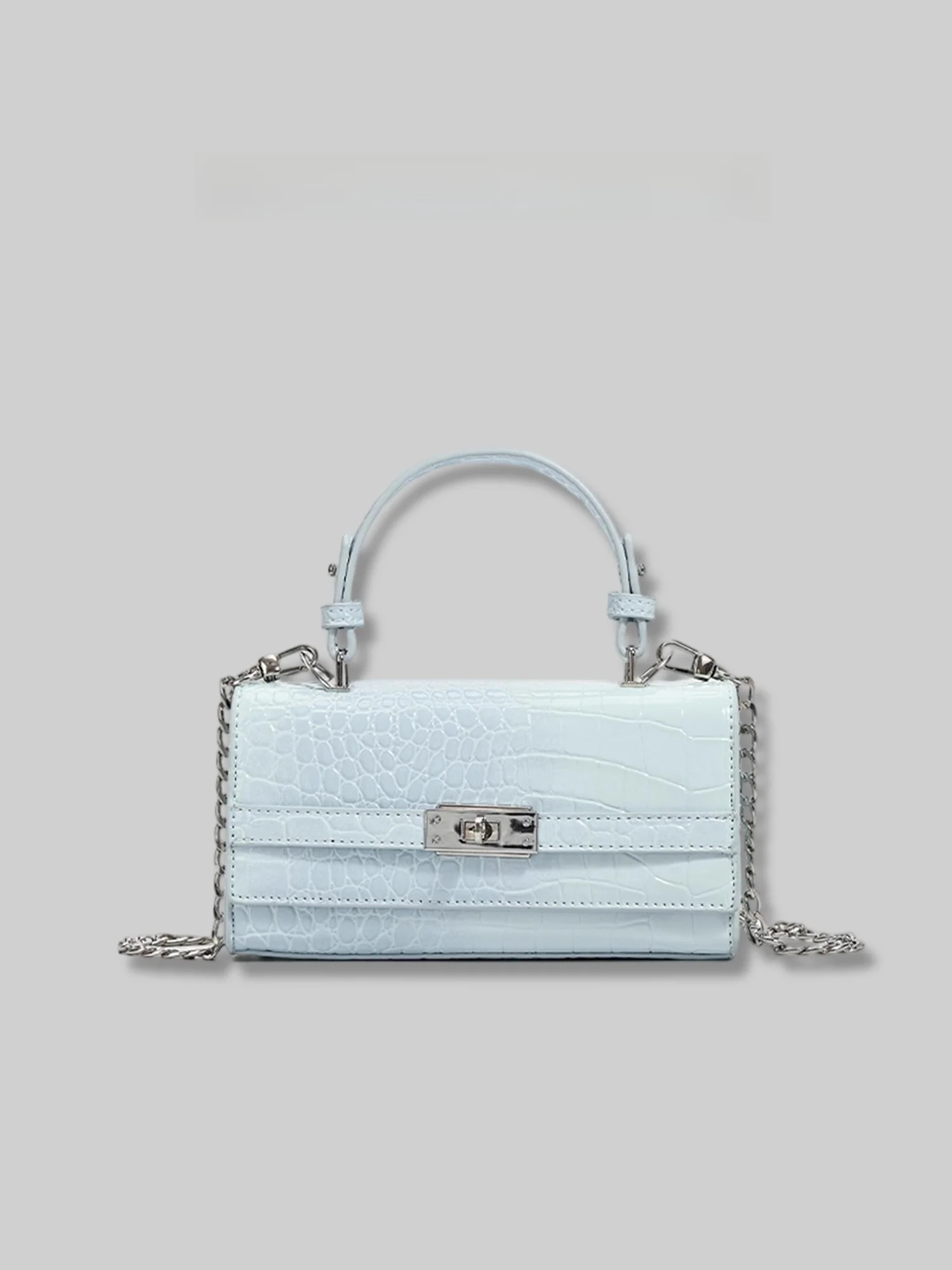 Bolsa de Ombro Luxuosa Clnoe Kenok para Mulheres, Bolsa Casual Simples com Fecho de Cadeado Metálico