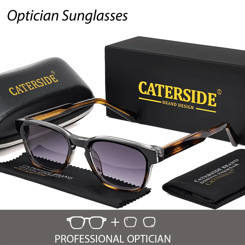 

Мужские оптические солнцезащитные очки CATERSIDE в стиле ретро, ​​персонализированные квадратные линзы, очки по рецепту, женские солнцезащитные очки для чтения при близорукости, UV400