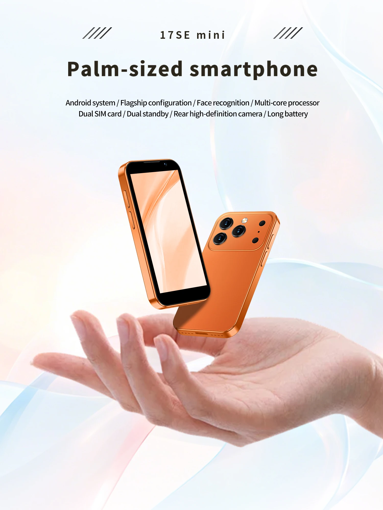 SERVO 17SE Mini Smartphone Android 9.0 2GB+16GB Dual SIM 3.0'' Screen Play Store WhatsApp GPS WiFi 3G WCDMA Small Mobile Phones