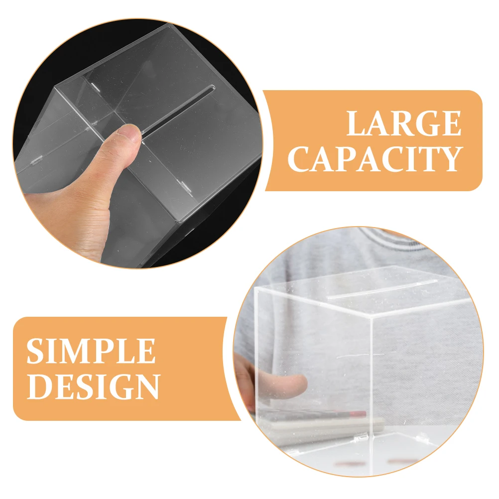 

Transparent Piggy Bank Large Capacity Acrylic Saving Bank For Adults Unopenable Desktop Coin Container Home Office