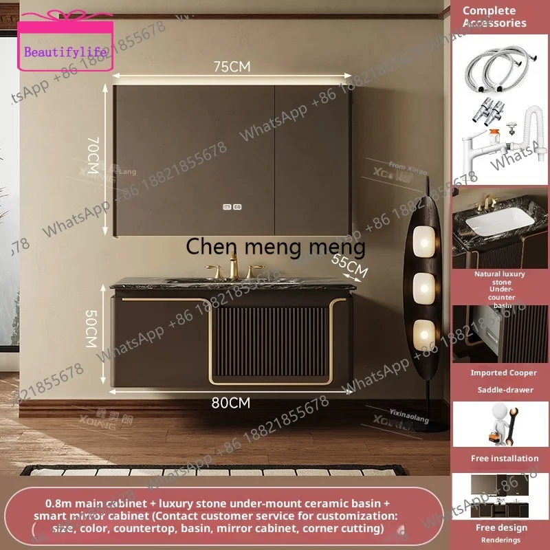 YL Mueble de Baño con Lavabo, Columna de Almacenamiento, Unidades de Vanidad, Armarios con Espejo, Muebles Vasagle, Mueble Móvil