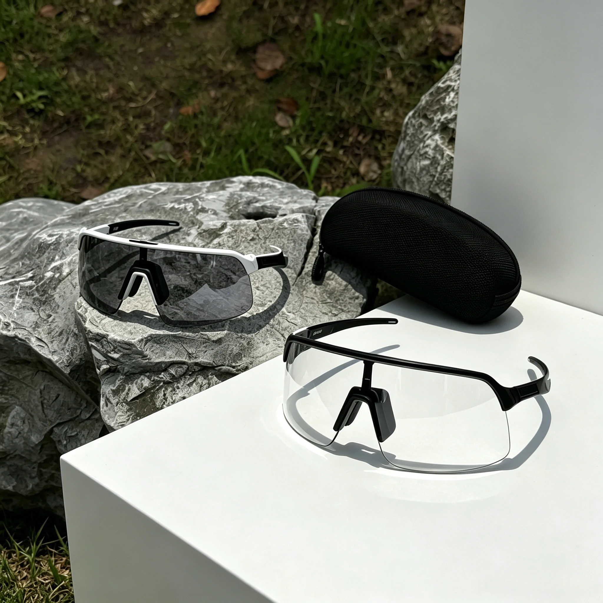 

Fashion Beach Color Changing Goggles Large Frame Polarized Light Outdoor Sunglasses Hiking Sports Running Cycling Glasses
