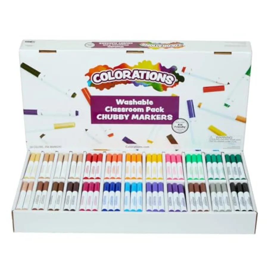 

Моющиеся маркеры Chubby Markers, набор для класса, 24 цвета, нетоксичные, оптовая упаковка, школьные принадлежности для раскрашивания, необходимые товары для детского сада