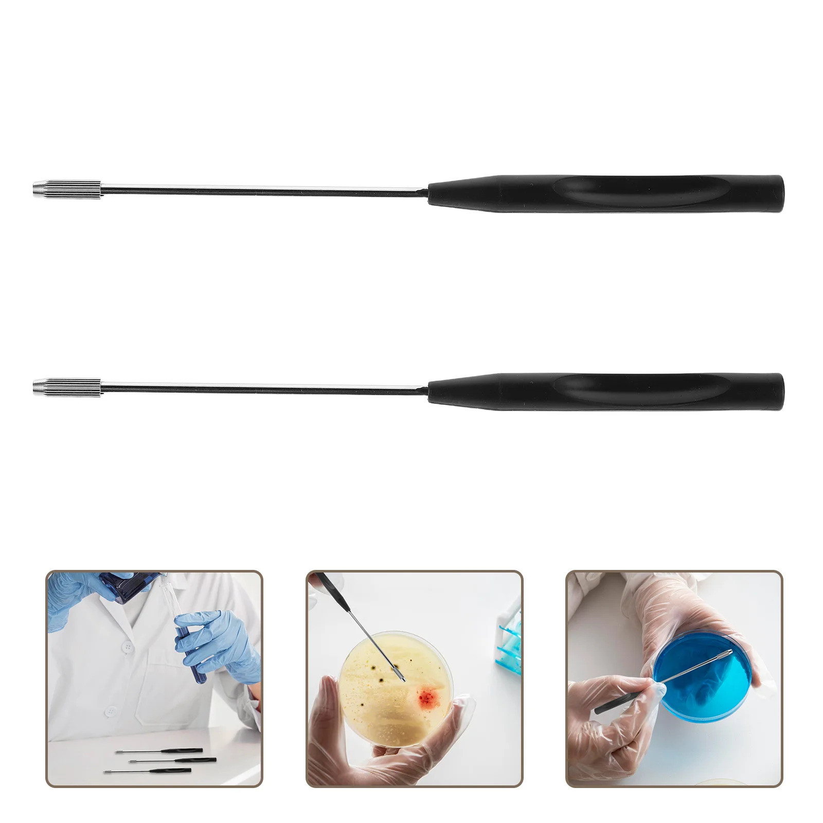 4 Pcs Inoculating Stick Inoculation Loop Copper Dowsing Rod Kit Rings Device Round