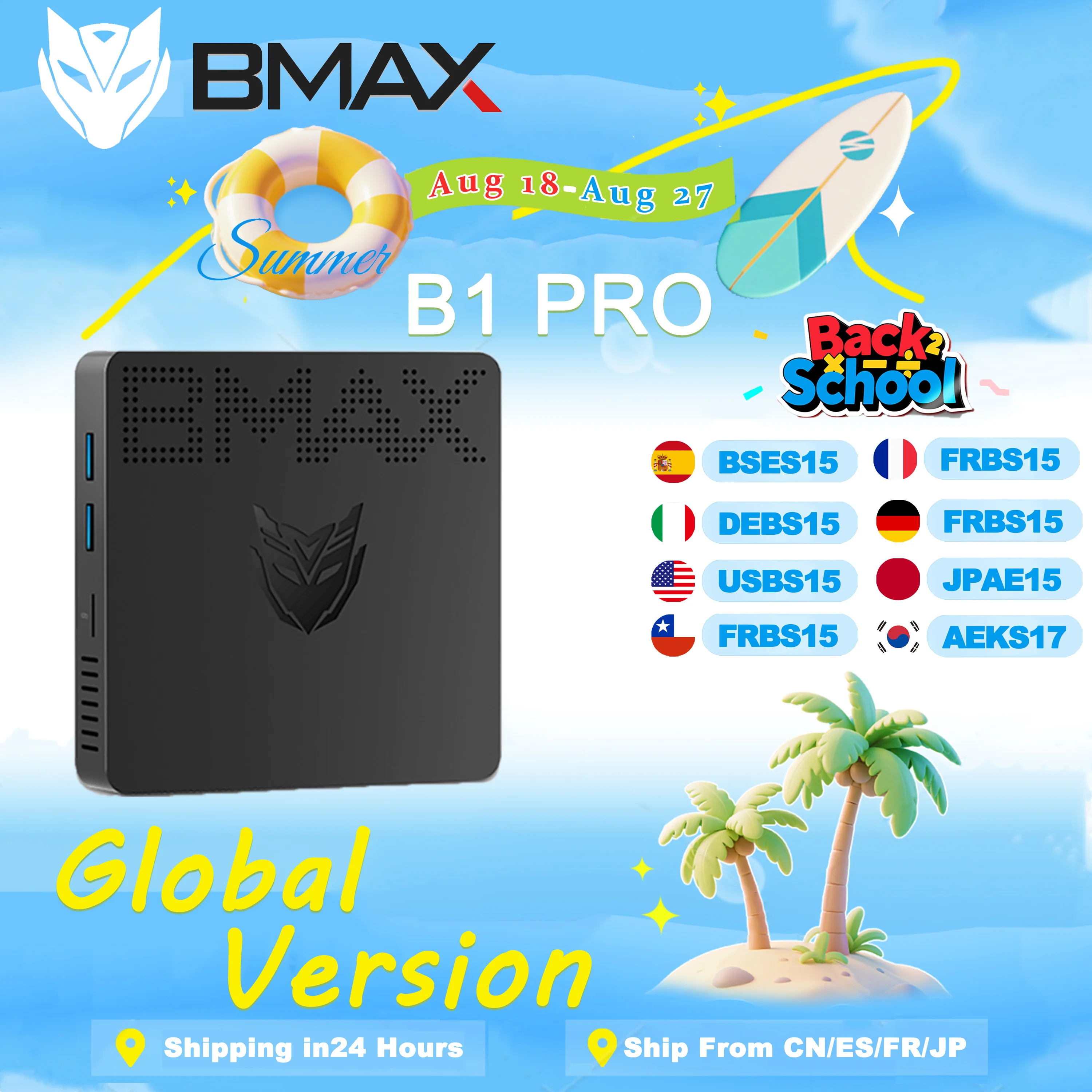 Mini PC BMAX B1PRO |   Win11 Pro |   Intel N4000 |   8 GB + 128 GB |   WiFi de banda dupla |   Ultracompacto |   Micro Desktop |   Suporte 4K