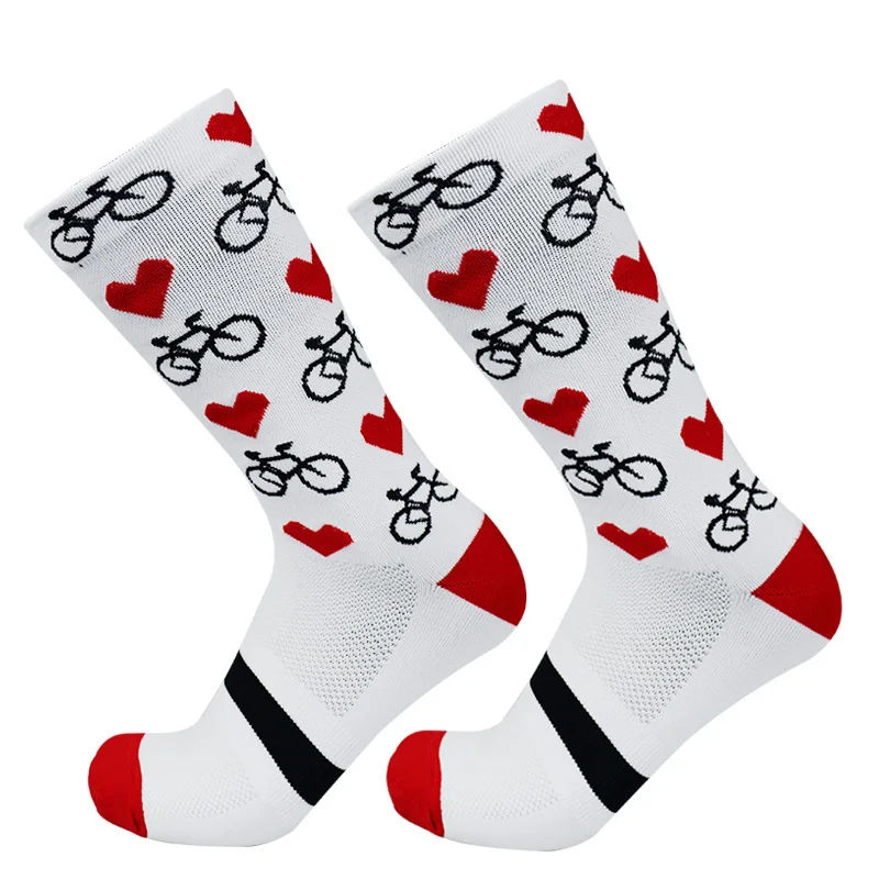 Sport à Chaussettes Compression pour hommes et de femmes, nouvelle collection, compétition professionnelle, cyclisme, vélo de