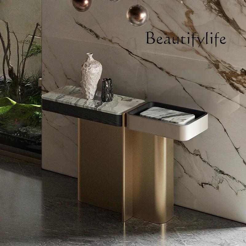 M Modern Light Luxury, Natural Luxury Stone/aisle Corridor Wall Marble Jewelry Table Porch Table