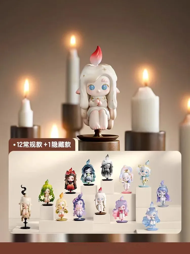 Cute Anime Figure Gift Surprise Box Original Chaka Chasing Light Elf Series Blind Box Toys Model Confirm Style