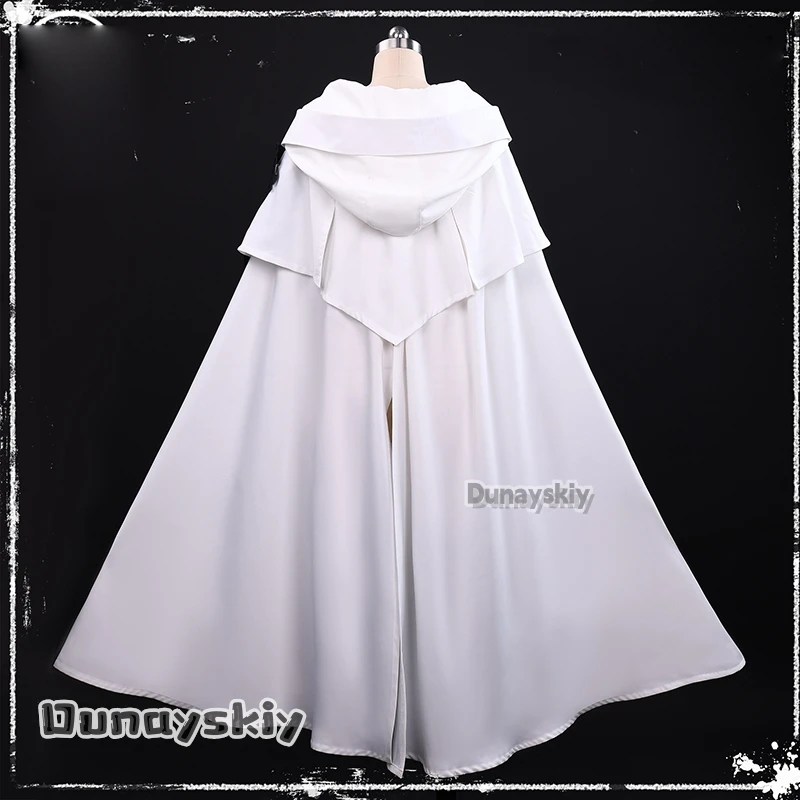 أزياء أنيمي ساروف أوف ذا إند هياكويا ميكايلا التأثيرية 9.84 بوصة إكسسوار مجوهرات كيب أبيض ملابس لحفلات الهالوين للجنسين