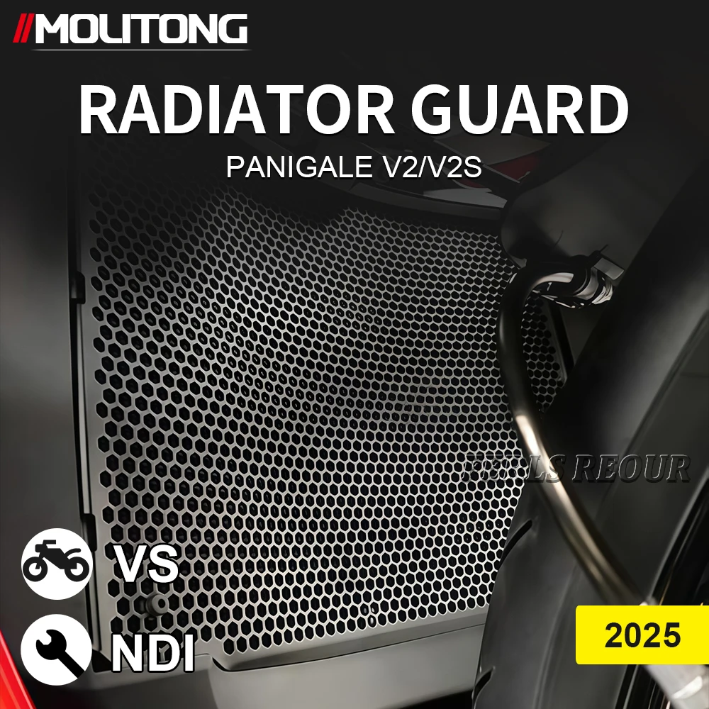 

For Ducati Panigale V2/V2s (2025+) CNC Aluminum Radiator Guard Set - Motorcycle Accessory Radiator Grill Guard Cover Protector