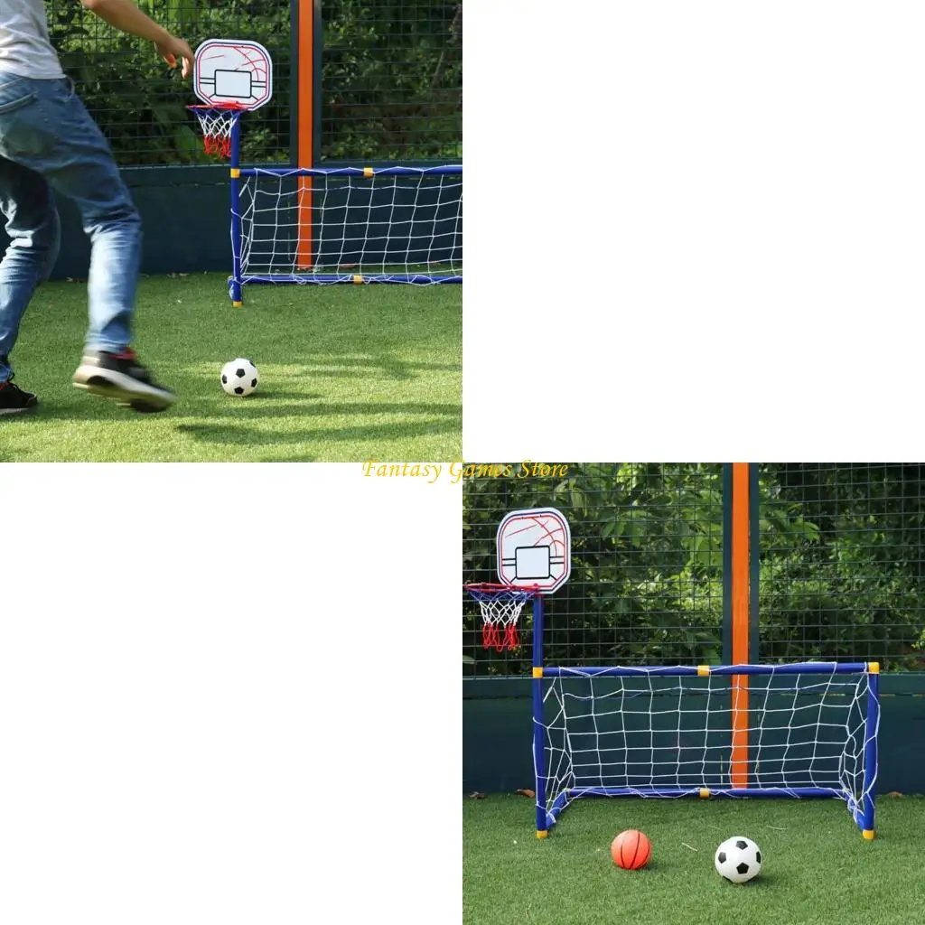

Детский спортивный футбольный гол на открытом воздухе два в одном костюме мальчики и девочки баскетбол подставка Портативный гол