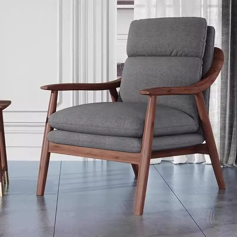 

Designer Art Living Room Chairs Wooden Italian Wingback Cozy Bedroom Chairs Relaxing Back Fauteuil De Salon Furniture Home