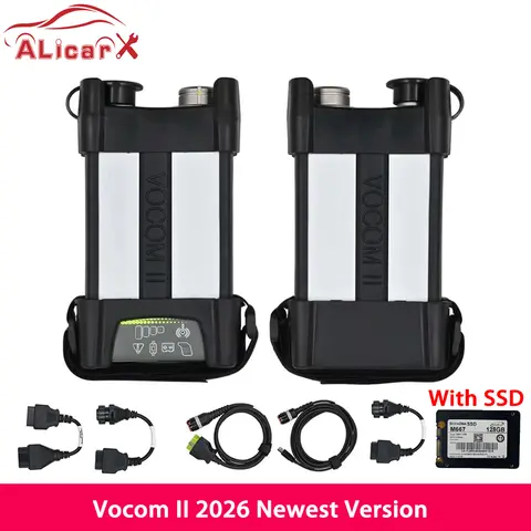 Vocom 2 II 88890400 Heavy Duty Truck Excavator Diagnostic OBD 2 Scanner Cable VOCOM2 Interface with SSD Diagnose Diagnostic Tool