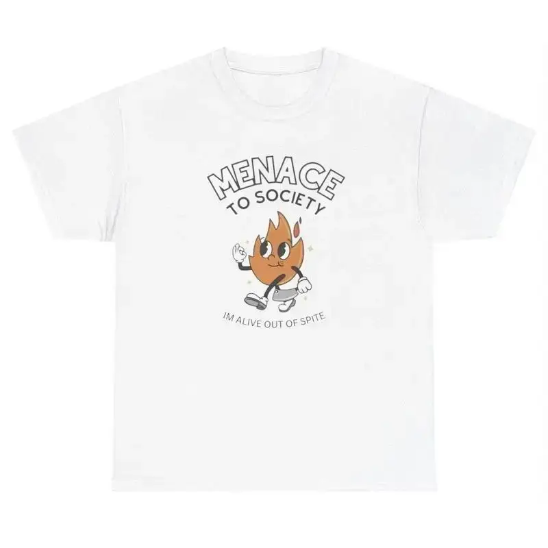 Menace To Society T Shirt Funny Out Of Pocket Humor Dank Meme Gen Z Silly Tee
