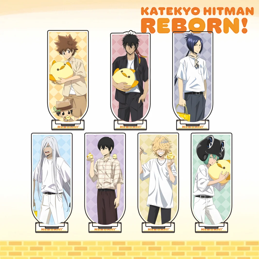 Katekyo Hitman Reborn! Series 2026 New Arrival Acrylic Stand Tsuna Hibari Mukuro Duck‑themed Casual Character Desktop Keychain