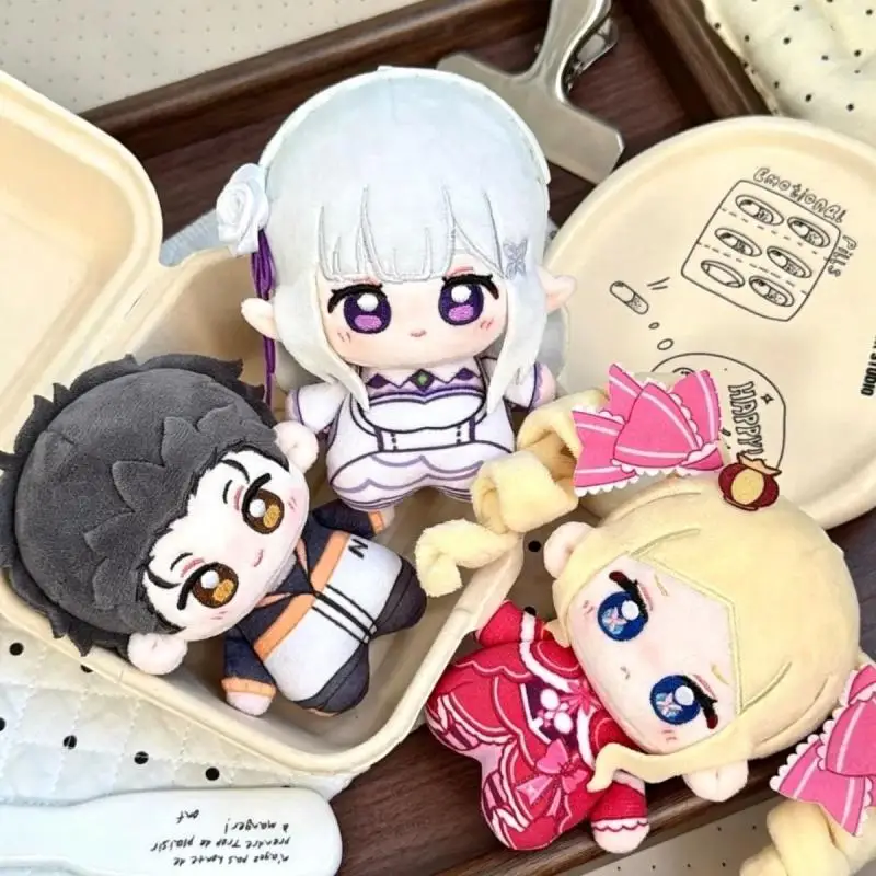 Re Life In A Different World From Zero Natsuki Subaru Q Version Facial Embroidery Plush Fill Doll Pendant Desktop Ornament Gifts