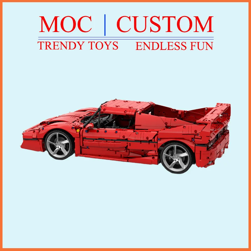 Specially Customized MOC Supercar Building Block Model, 1:8 Scale Replica of the Original Car, Trendy Educational Toys